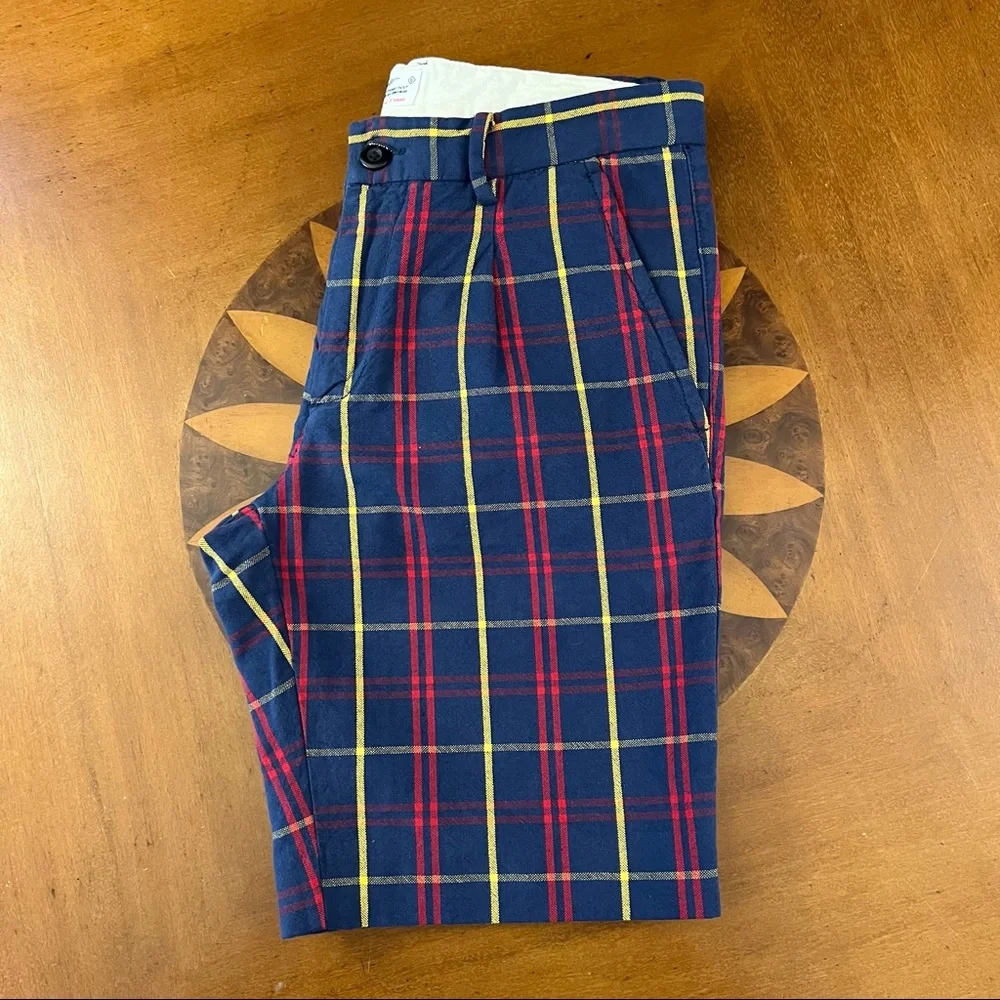 Gant Rugger 9” Plaid Cotton‎ Shorts Blue/Red/Yellow Like New